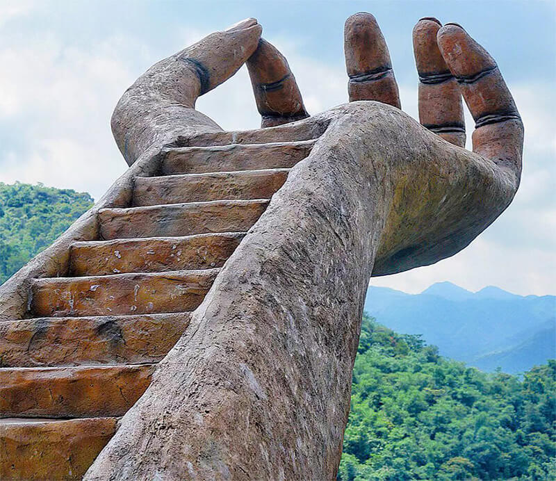 Buddhas Hand China Stairs